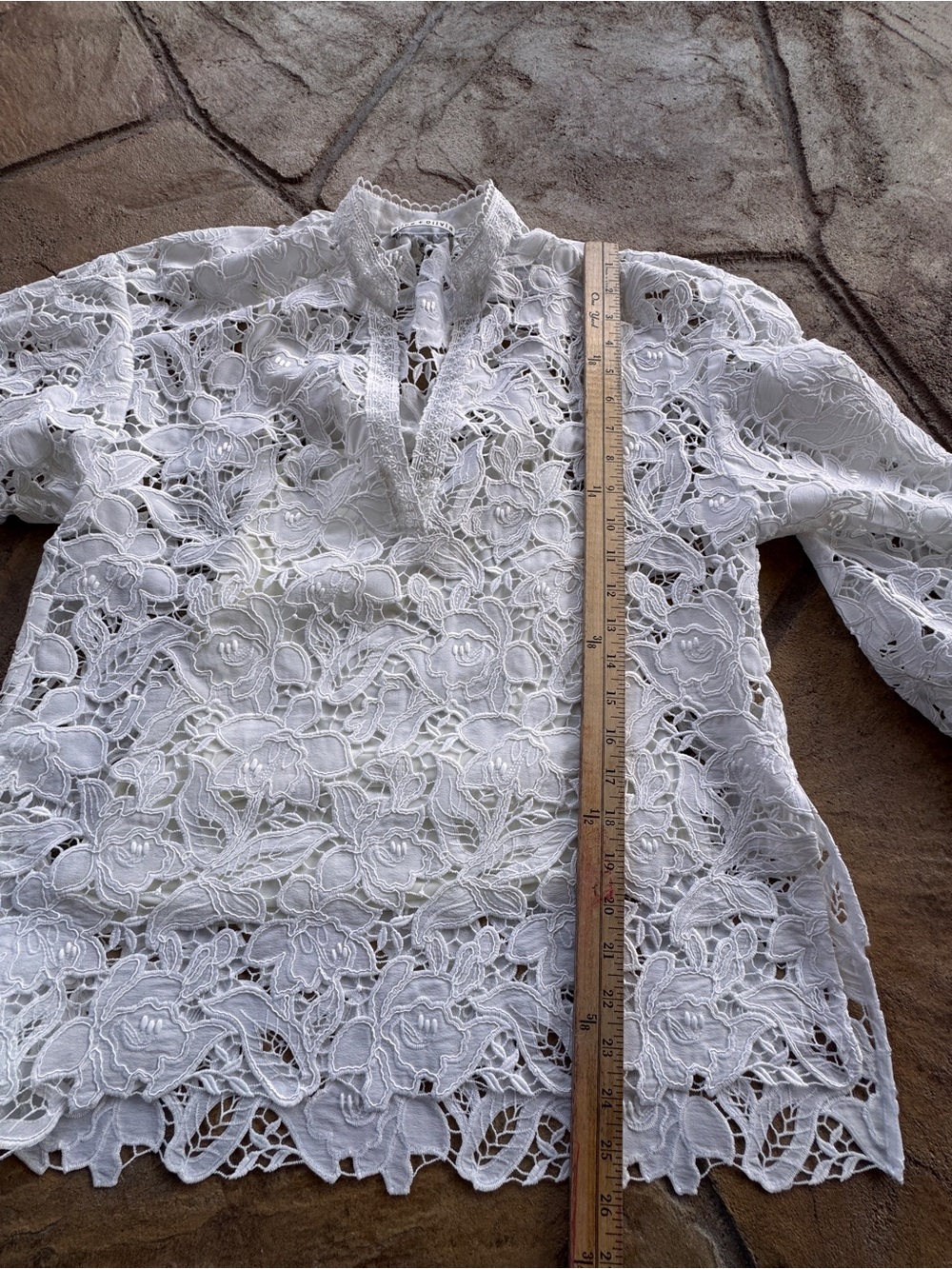 Alice + Olivia White Floral Guipure Lace Blouse + Camisole SP - Picture 11 of 16